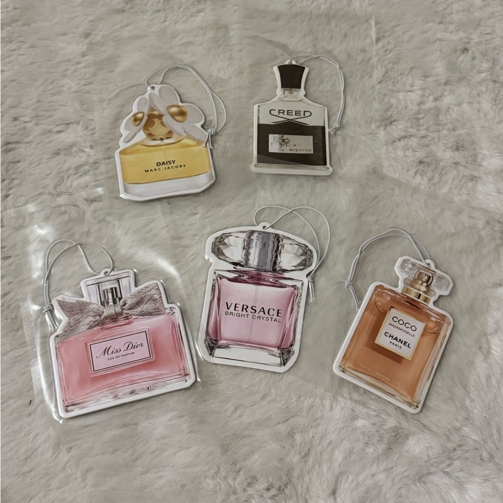 Luxury Air Fresheners- Set of 5 Dior, Versace, Chanel, Marc Jacobs & Aventus